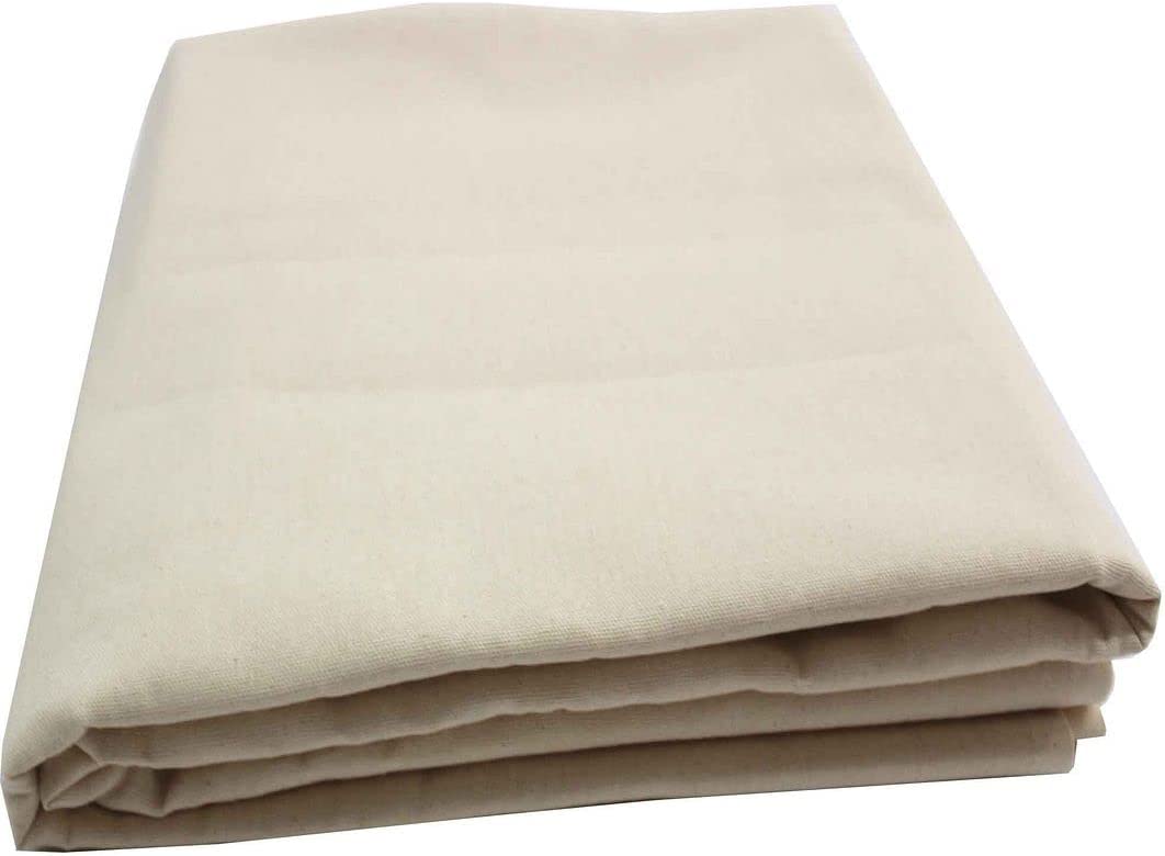 Mybecca 100% Cotton Muslin Fabric/Textile Unbleached, Draping Fabric Wide: 63 inch Natural 15-Yard (5.25 Feet x 45 Feet)(63" x 540")