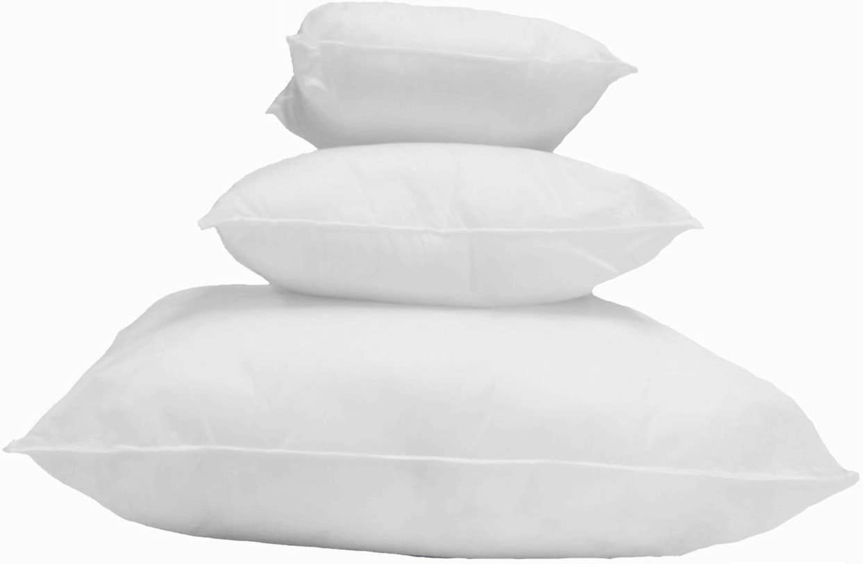 Mybecca 24" W x 24" L Large Hypoallergenic Pillow Insert in White Polyester Form Made in USA