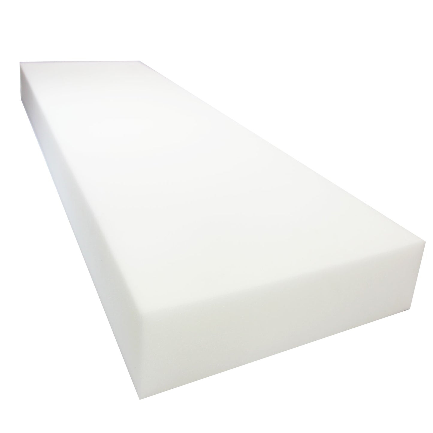 FoamTouch Upholstery Foam 2 x 24 x 72 High Density Cushion, white