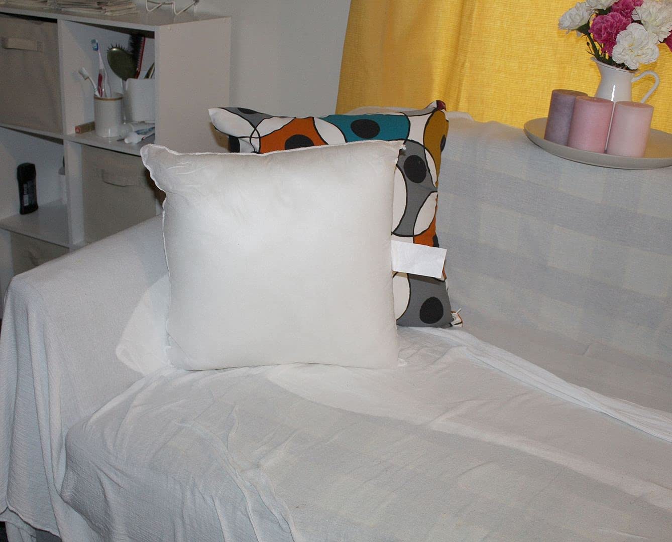 Mybecca 18 X 18 Sham Stuffer Square Hypoallergenic Pillow Insert Polyester, White