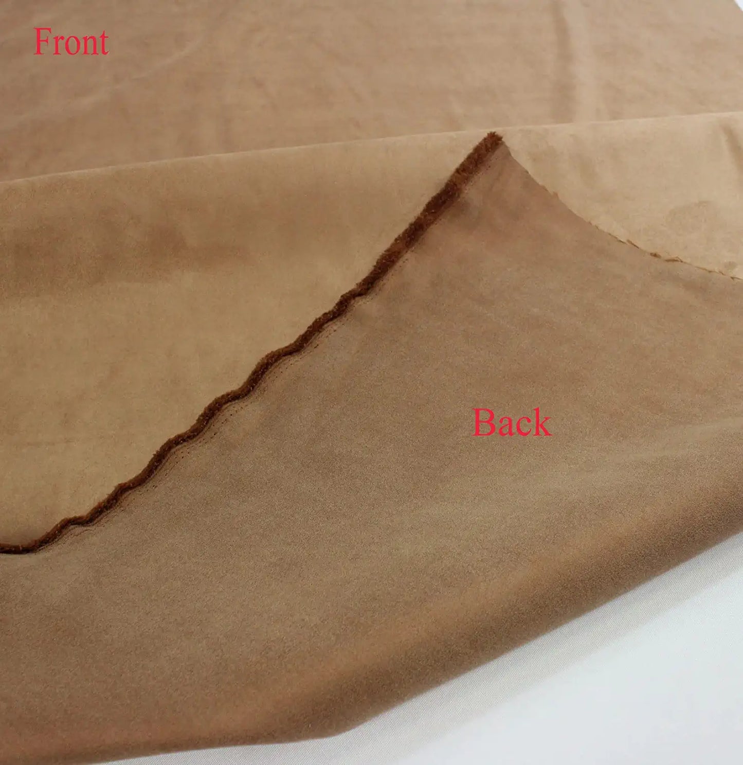 Buckskin Mocha Suede Microsuede Fabric with SCOTCHGARDÖ Protector Upholstery Drapery Fabric (5 yards)