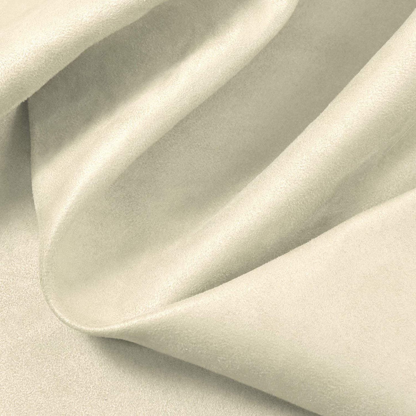 Ivory Suede Microsuede Fabric Upholstery Drapery Fabric (10 yards)
